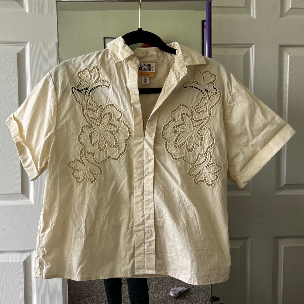 Cream blouse